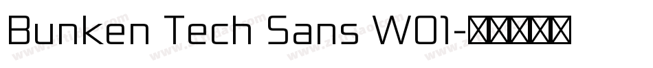 Bunken Tech Sans W01字体转换
